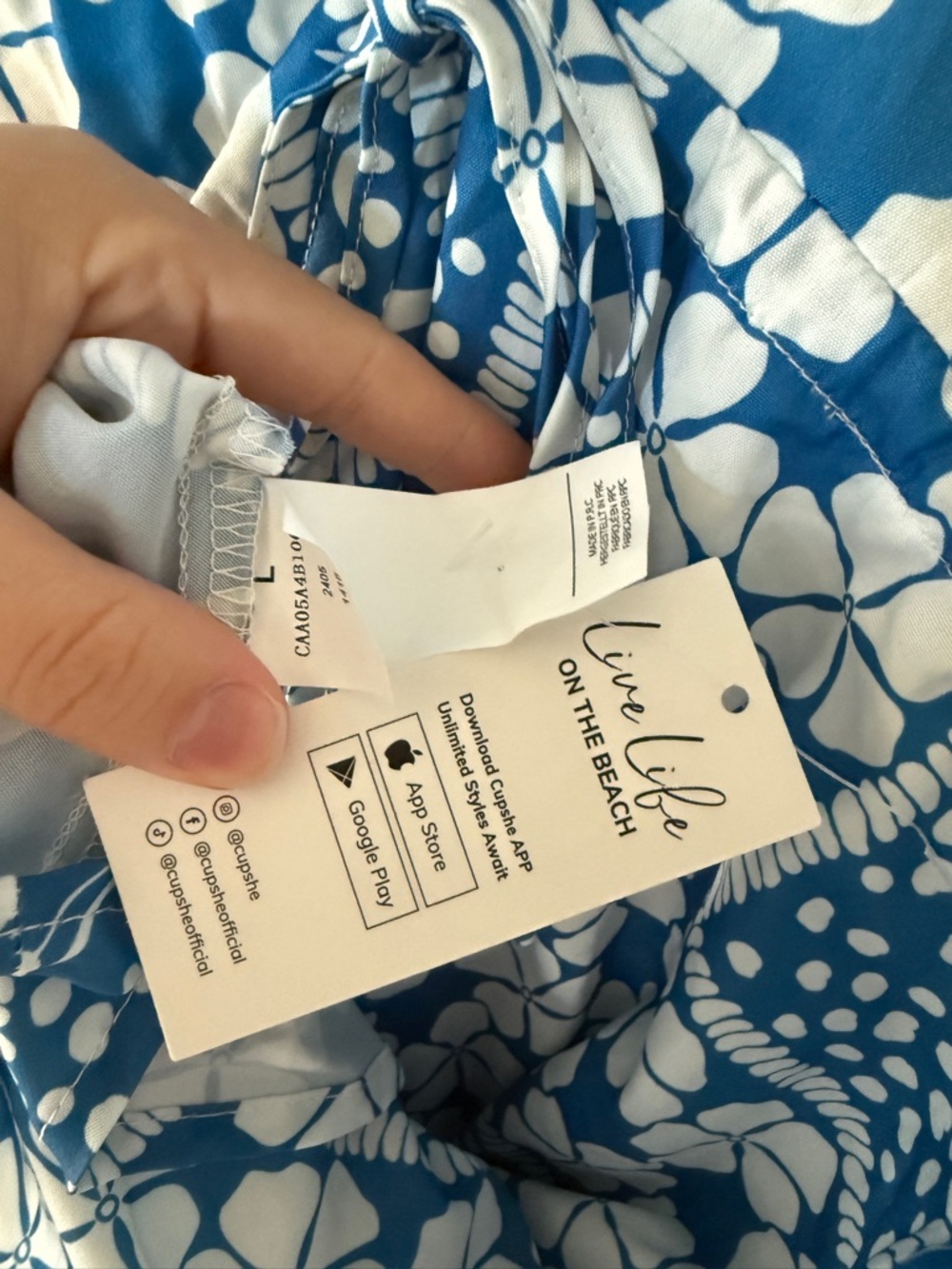 Floral Print Dolman Puff Sleeve Cover-Up Dress - Picture 5 of 5